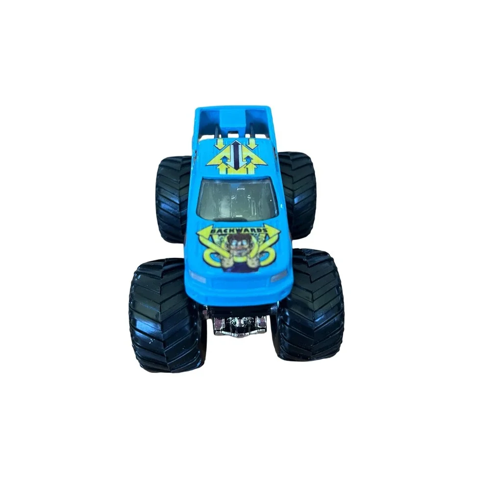 Hot Wheels Monster Jam Backwards Bob Kids 1:64 Blue Diecast Monster Truck Rare